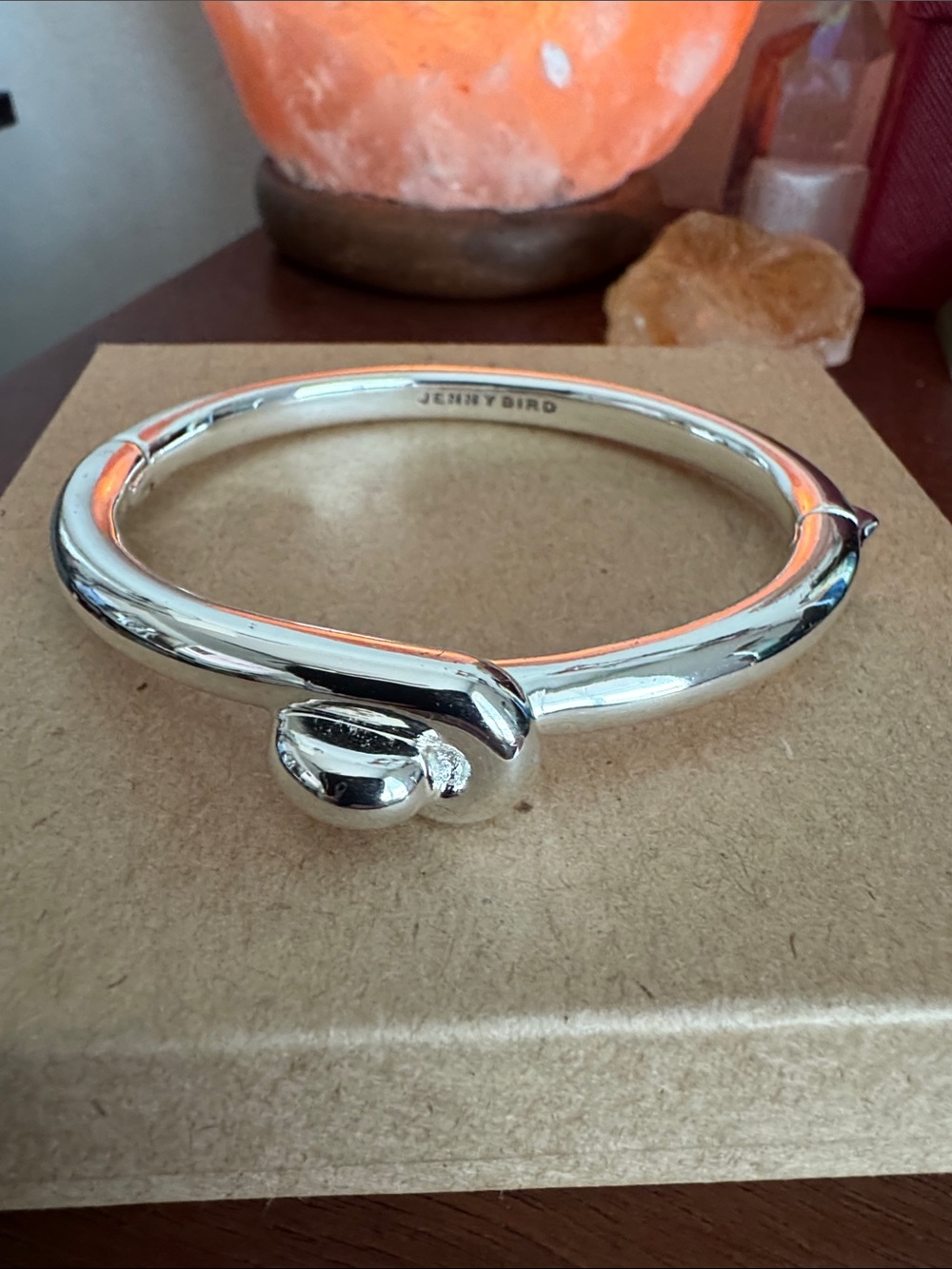 Jenny Bird Maeve Silver Tone Knot Bangle